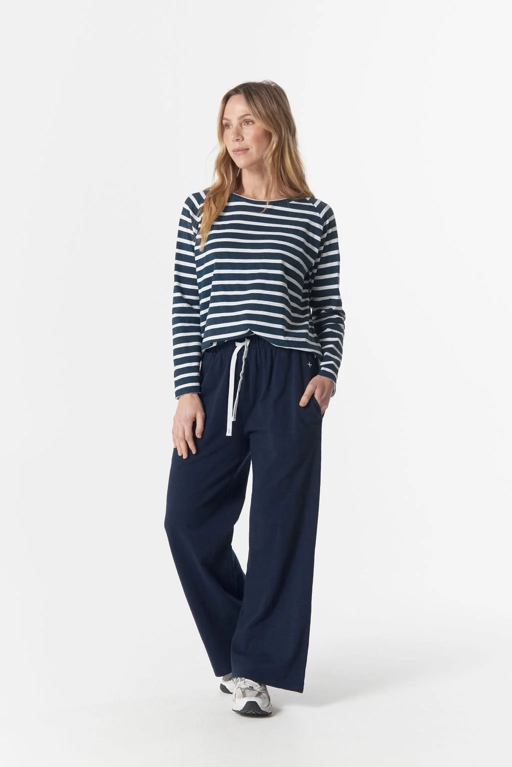 Cloth Paper Scissors The Hero Stripe Raglan Tee - Wht/Parisian