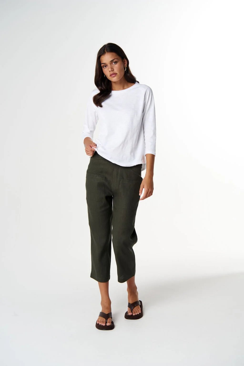Cloth Paper Scissors On Repeat Raglan - White - Haveli