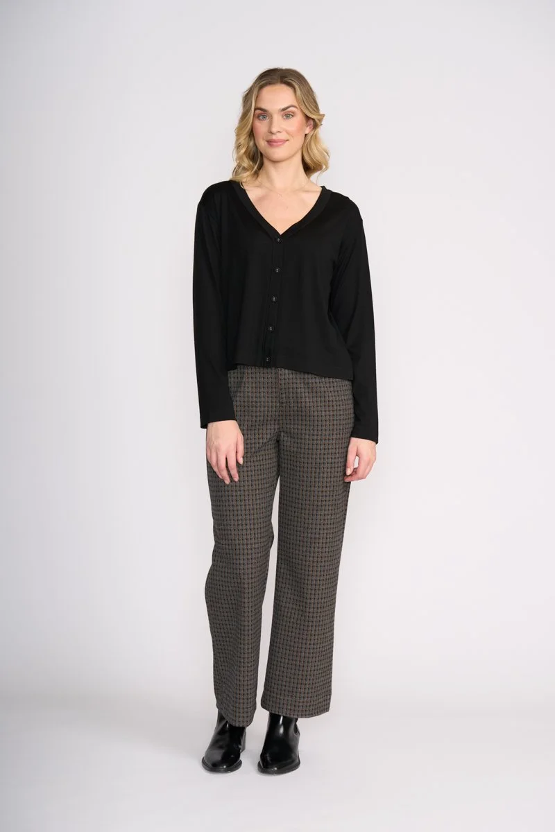 Foil Wool & Grace Cardi - Black