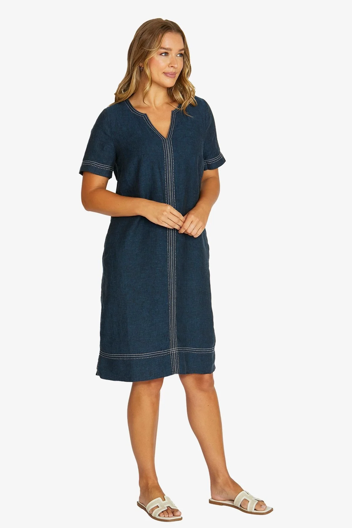 Jump Clothing Tack Stitch Dress