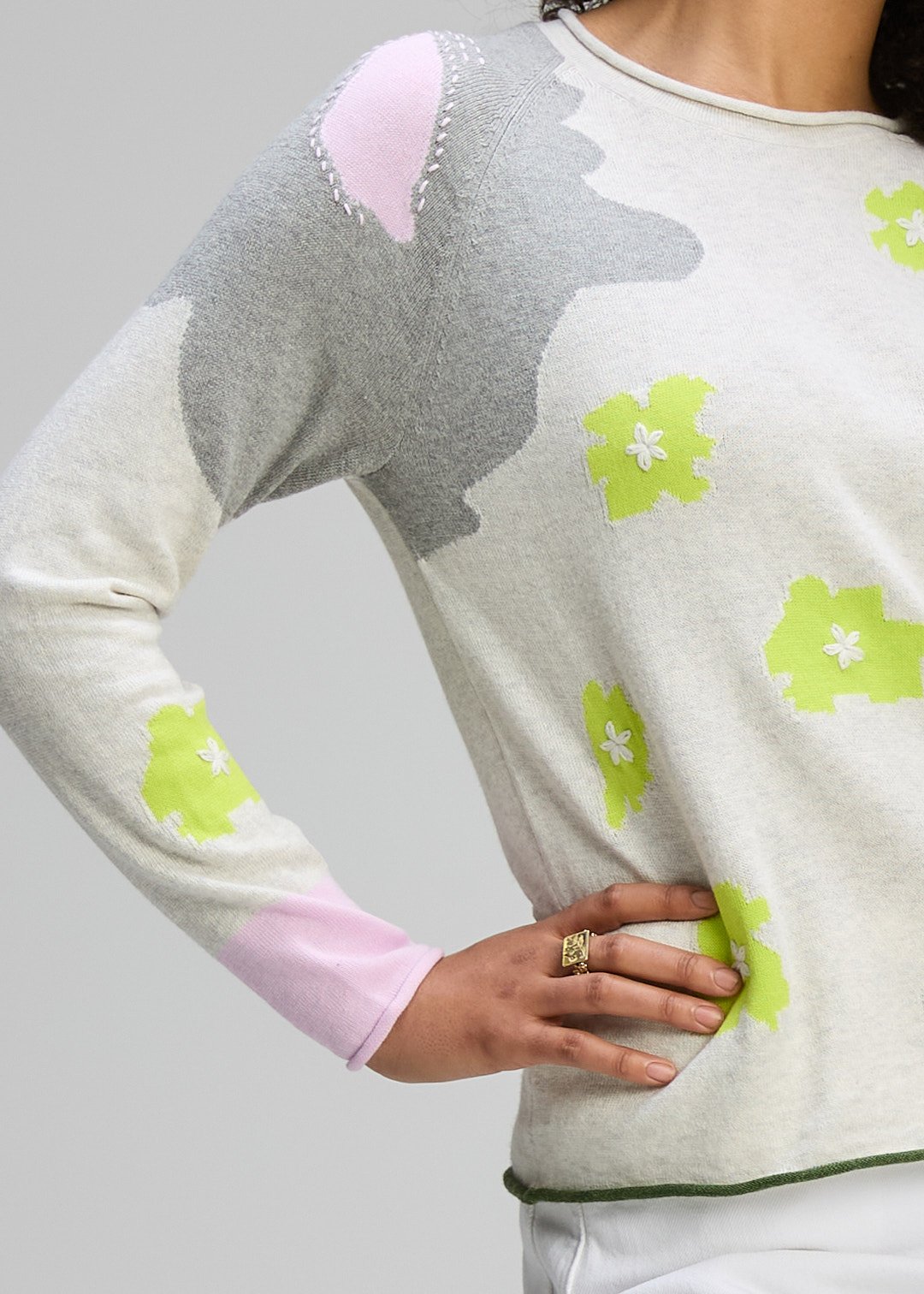 Zaket & Plover Petal Play Jumper - Ice - Haveli