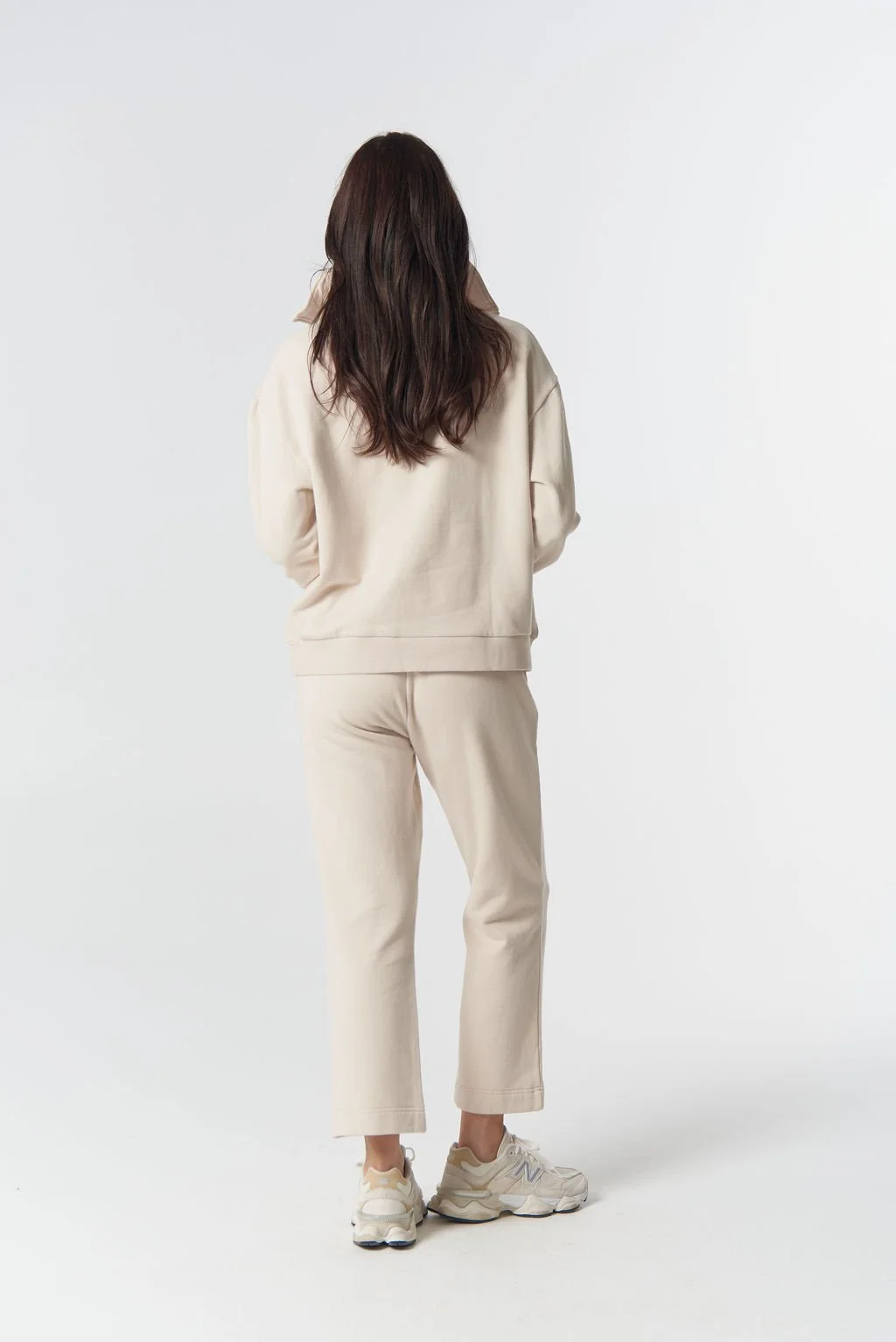 Goondiwindi Rugged 1/2 Zip Cotton Sweater - Birch Solid - Haveli