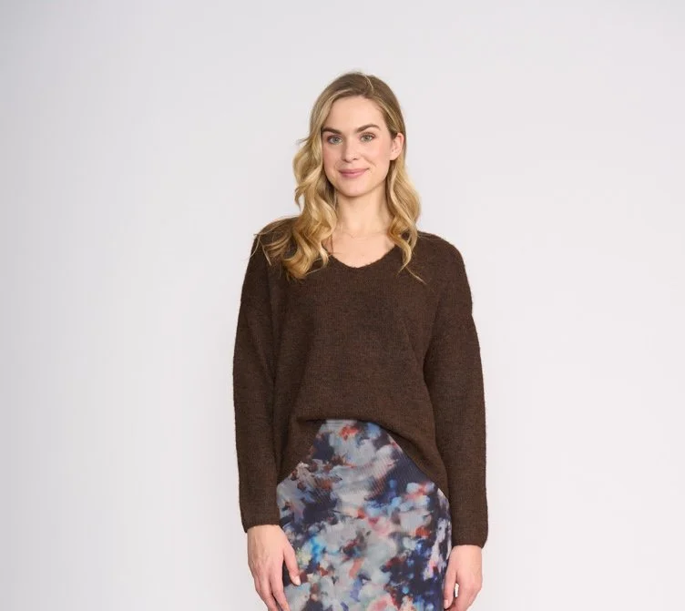 Foil Sweater Half Sweater - Ground Coffee