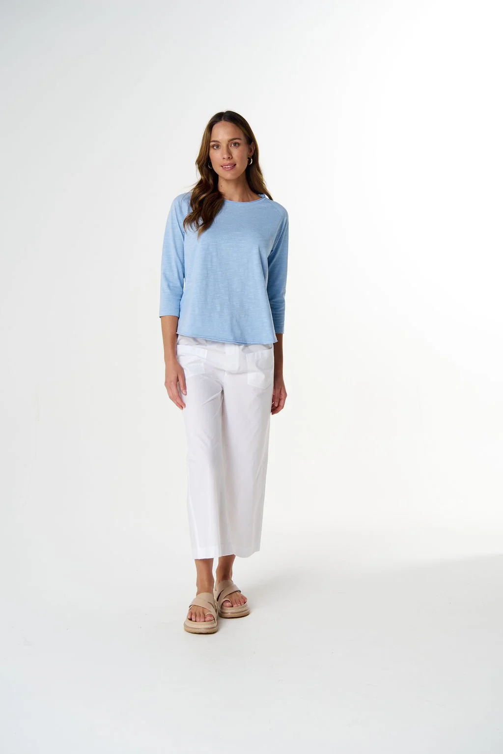 Cloth Paper Scissors On Repeat Raglan - Skyway Blue