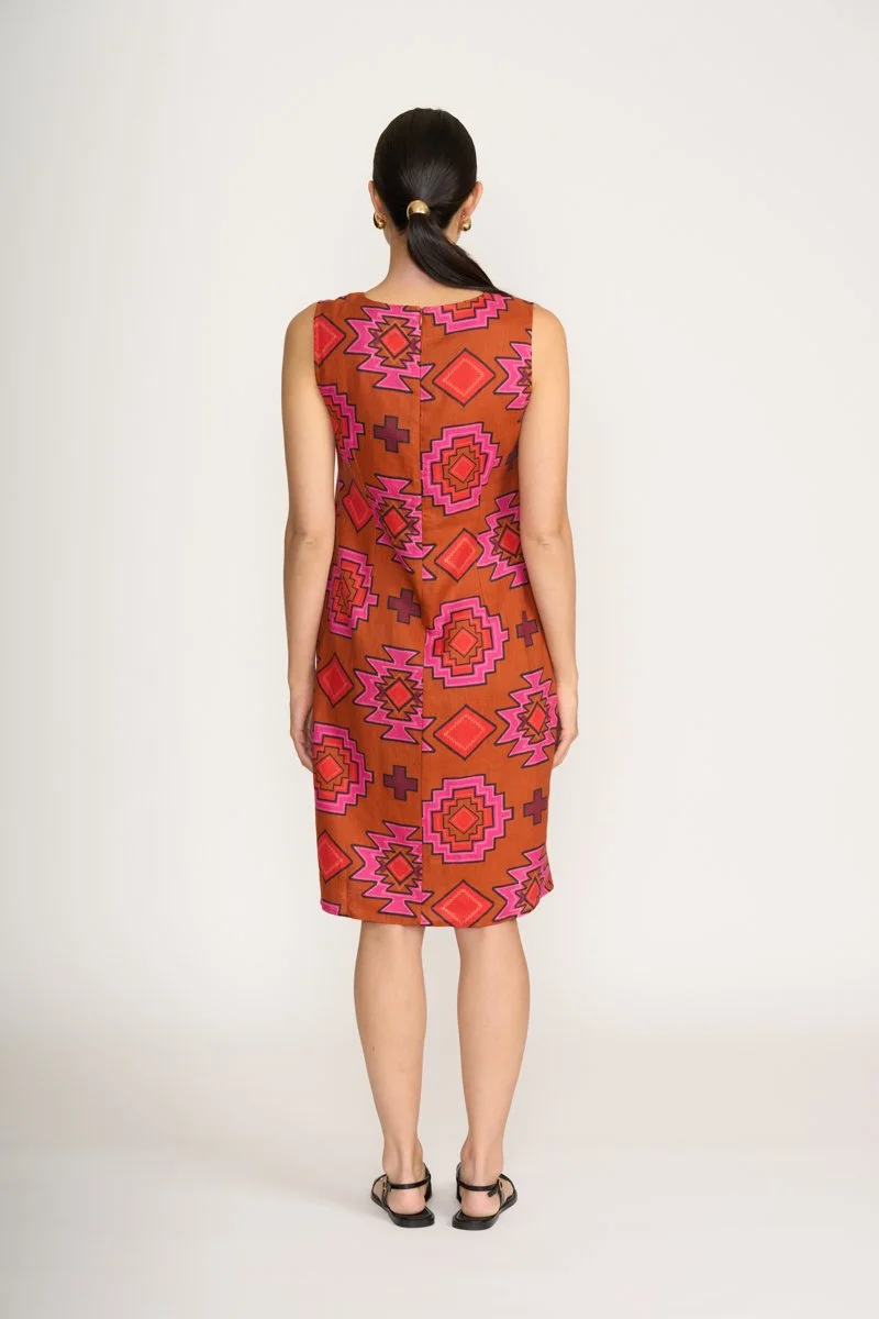 Foil Clothing Linen Dress
