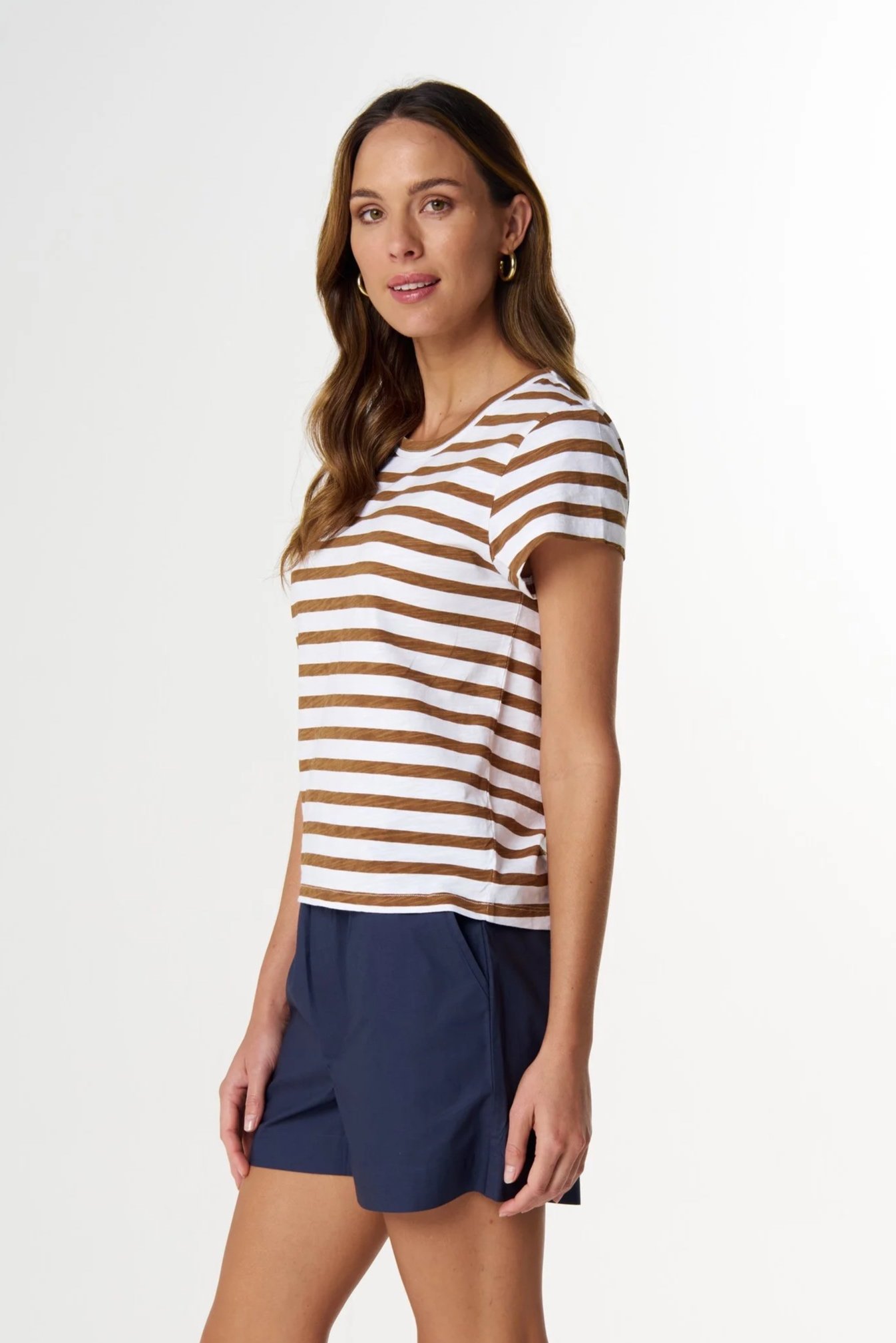 Cloth Paper Scissors The Straight Cut Basic Tee - White/Fox - Haveli