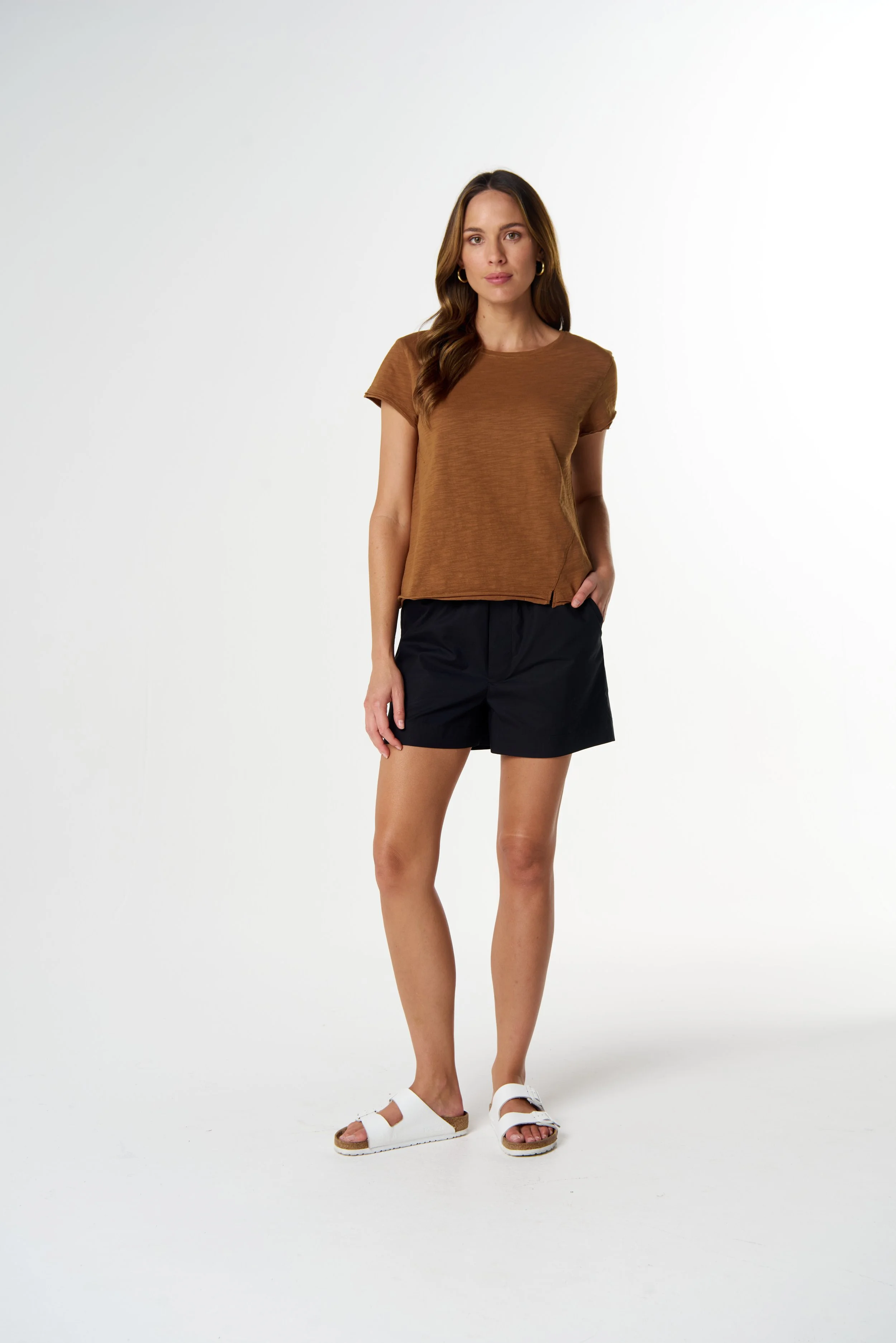 Cloth Paper Scissors Front Split Tee - Fox - Haveli