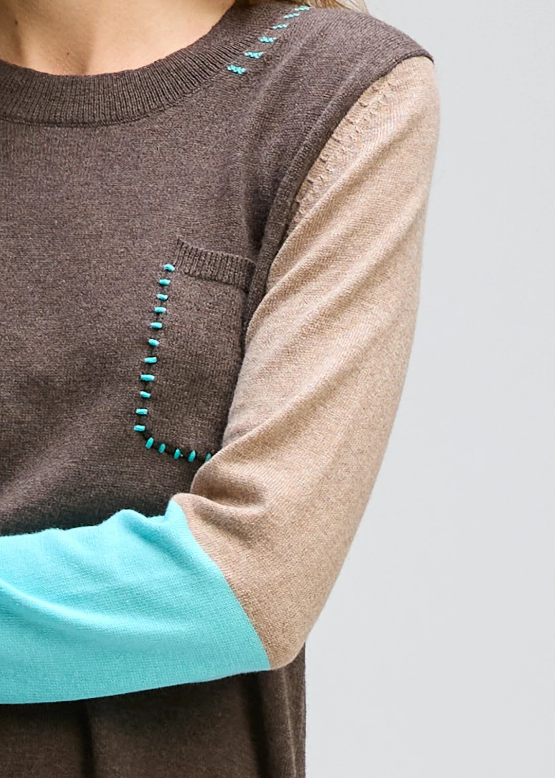 Zaket & Plover Pocket Detail Jumper - Mocha - Haveli