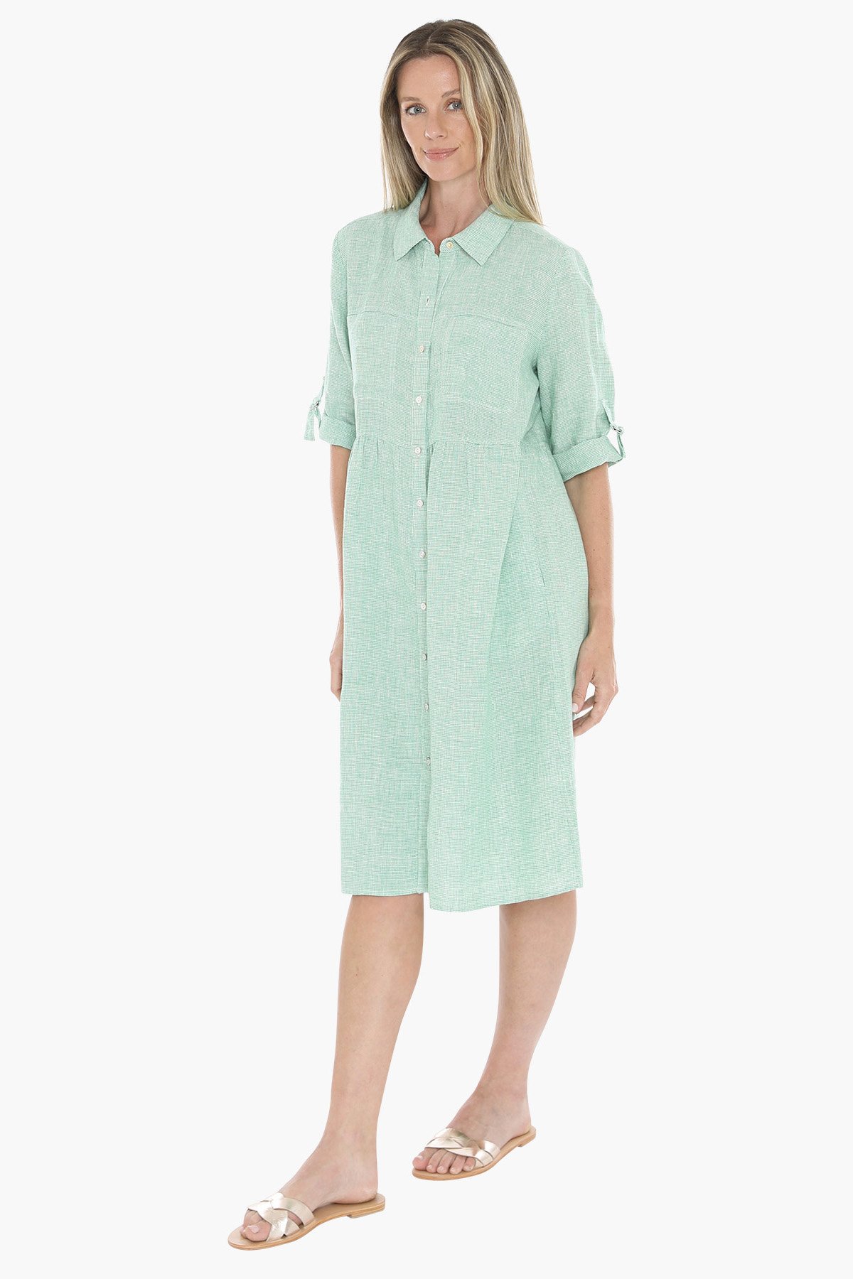 Jump Mini Check Dress - Apple/Wht - Haveli