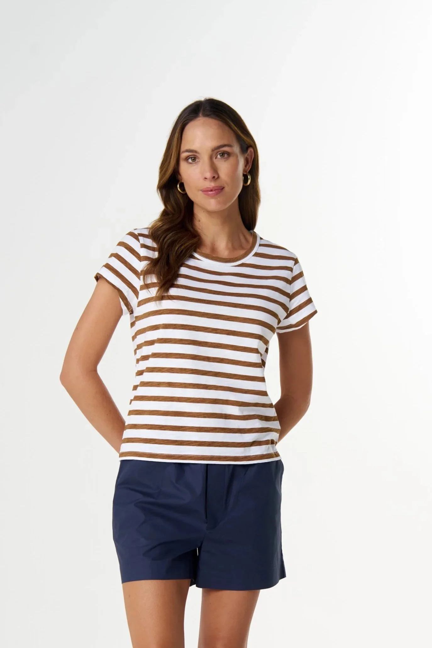 Cloth Paper Scissors The Straight Cut Basic Tee - White/Fox - Haveli