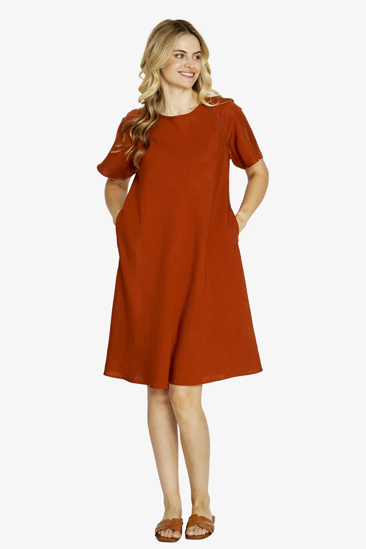 Ping Pong Harper Ladder Trim Dress - Frangelico