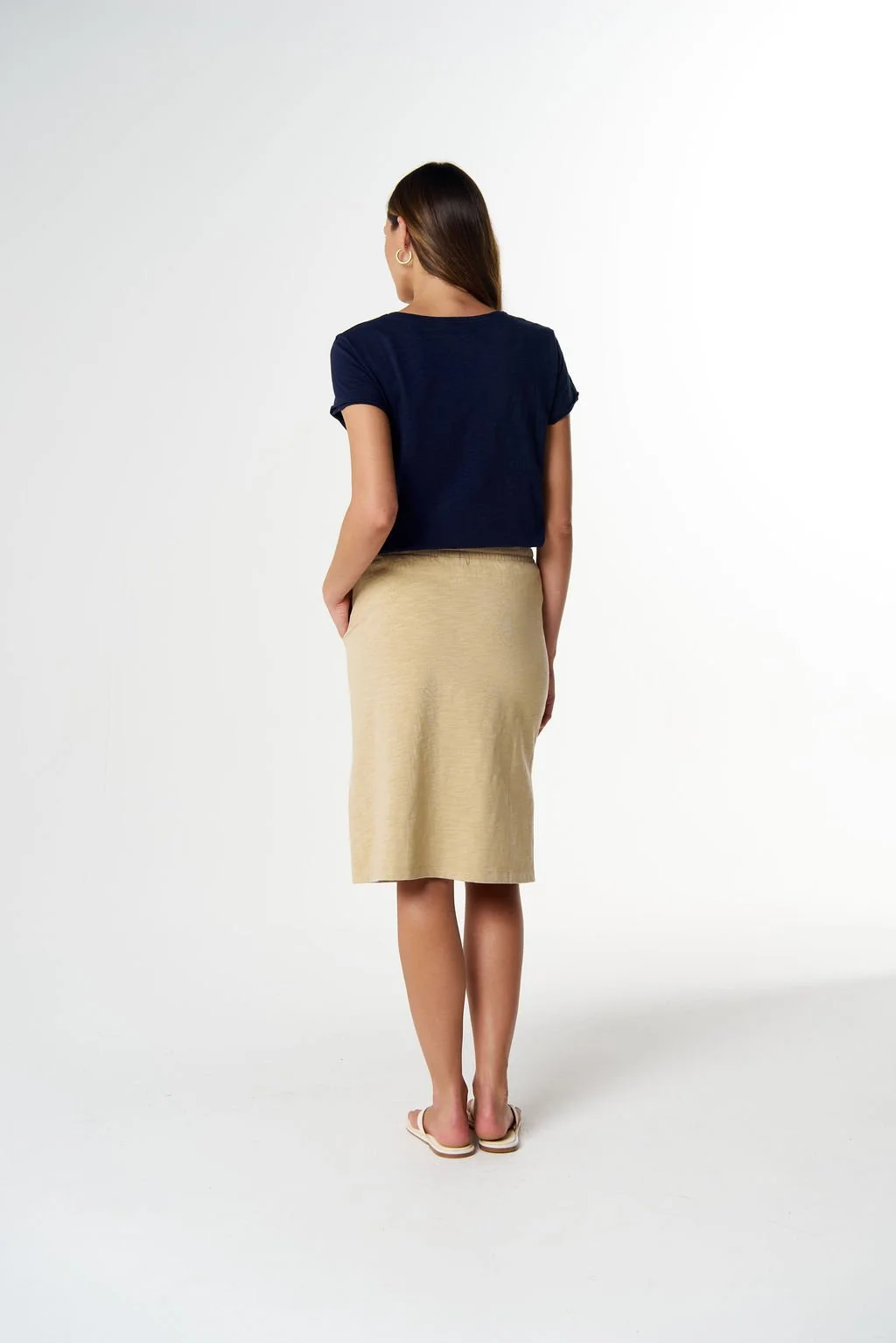 Cloth Paper Scissors Folk Side Split Skirt - Safari - Haveli