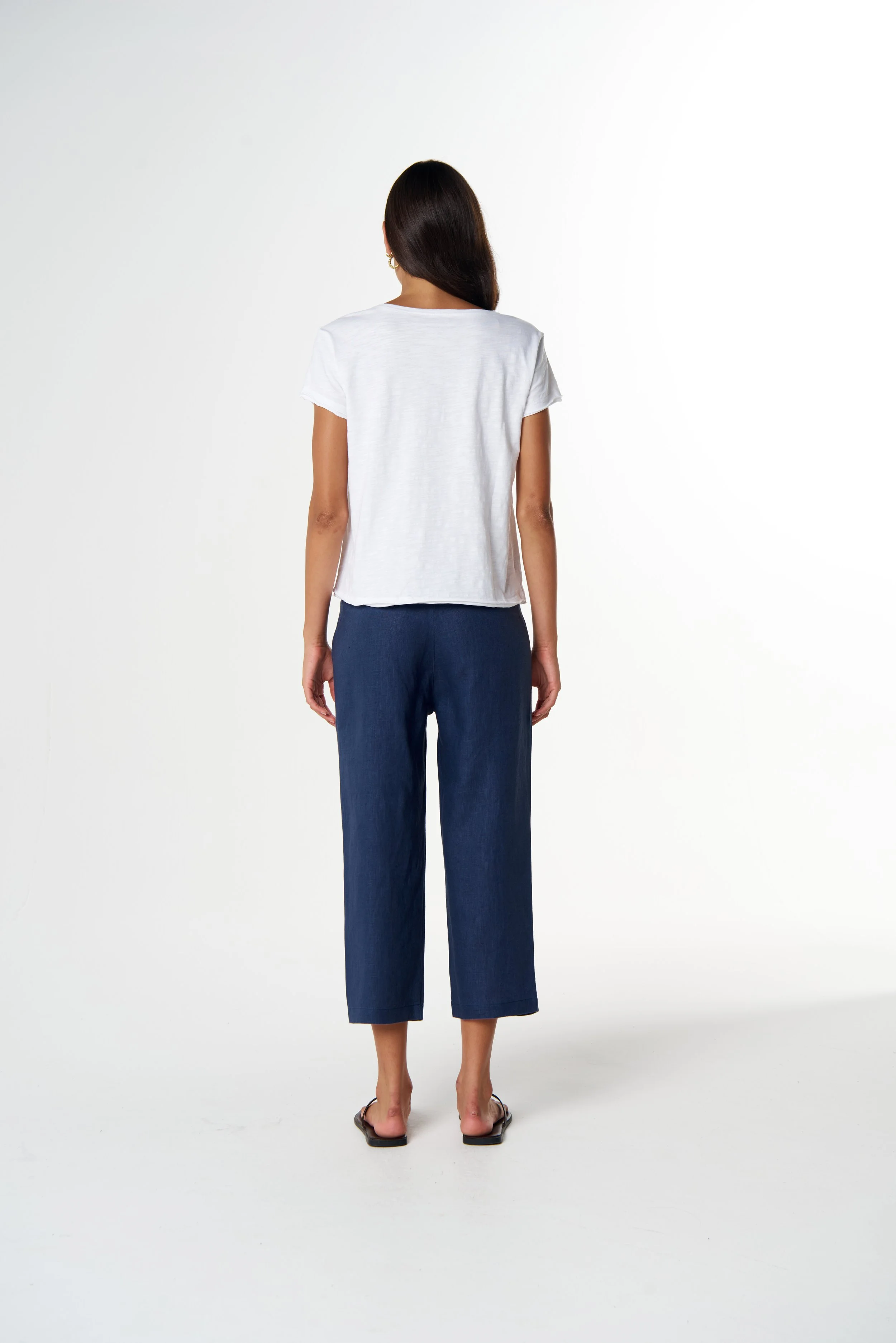 Cloth Paper Scissors Front Split Tee - White - Haveli