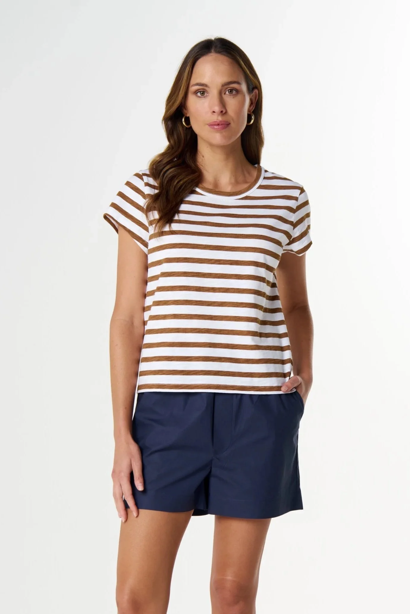 Cloth Paper Scissors The Straight Cut Basic Tee - White/Fox - Haveli