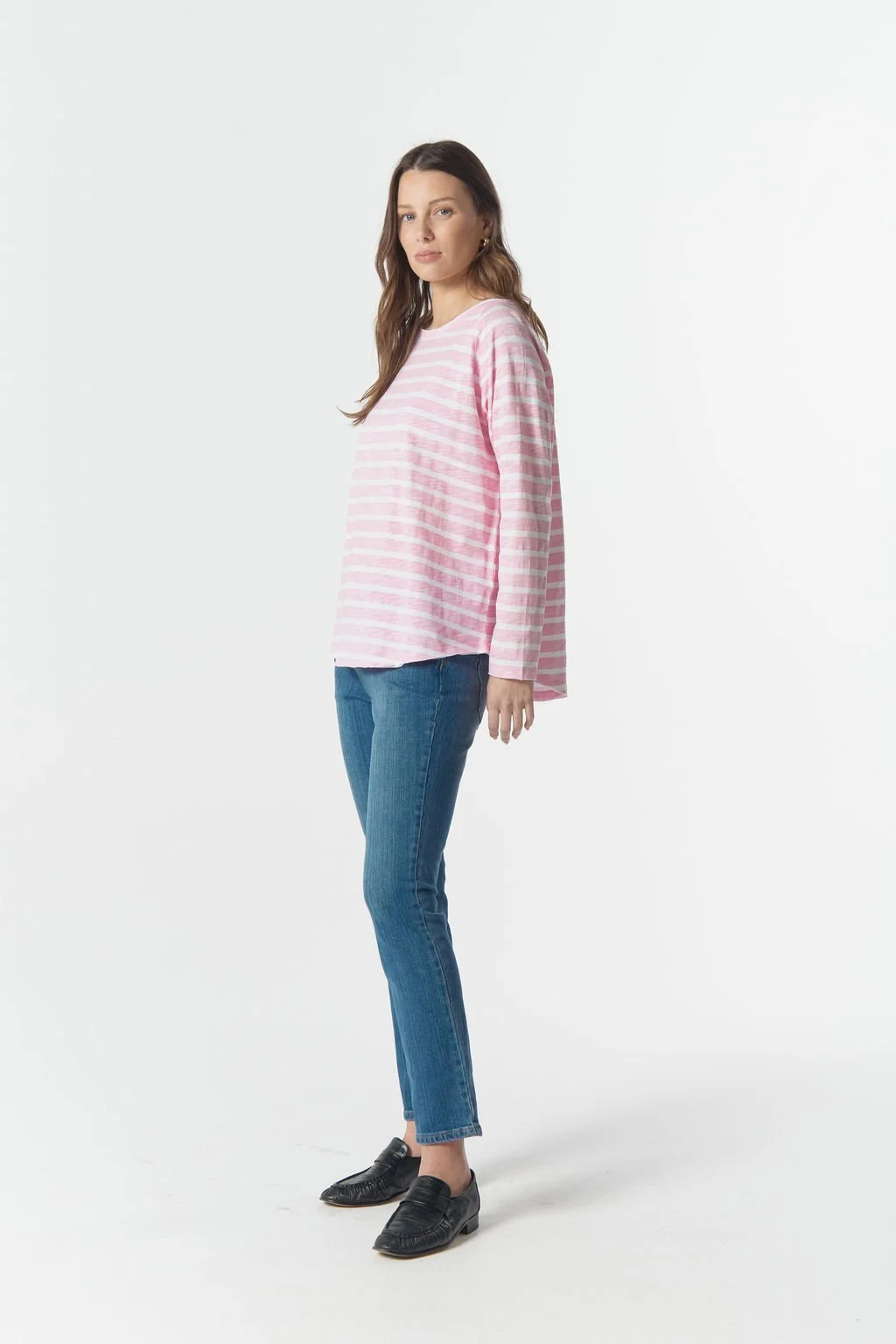 Cloth Paper Scissors The Hero Stripe Raglan Tee - Wht/Pink A Bo - Haveli