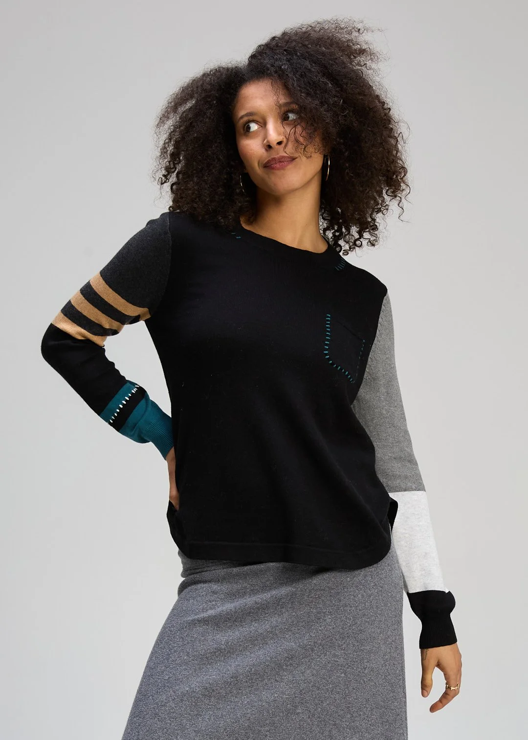 Zaket & Plover Pocket Detail Jumper - Black