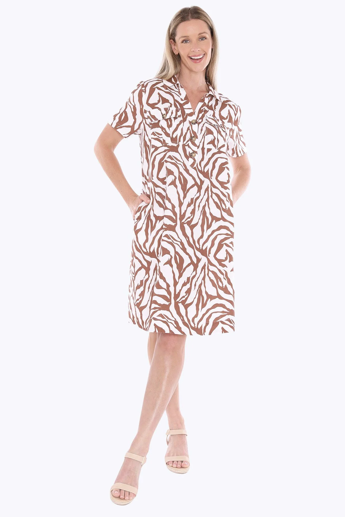 Jump Clothing Zebra Mono Dress