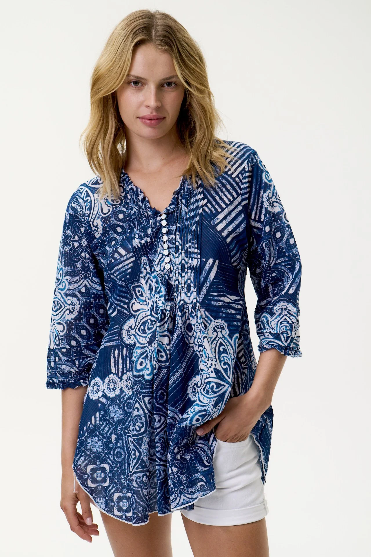 Oneseason Poppy Top Mandala - Navy