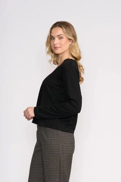 Foil Wool & Grace Cardi - Black - Haveli