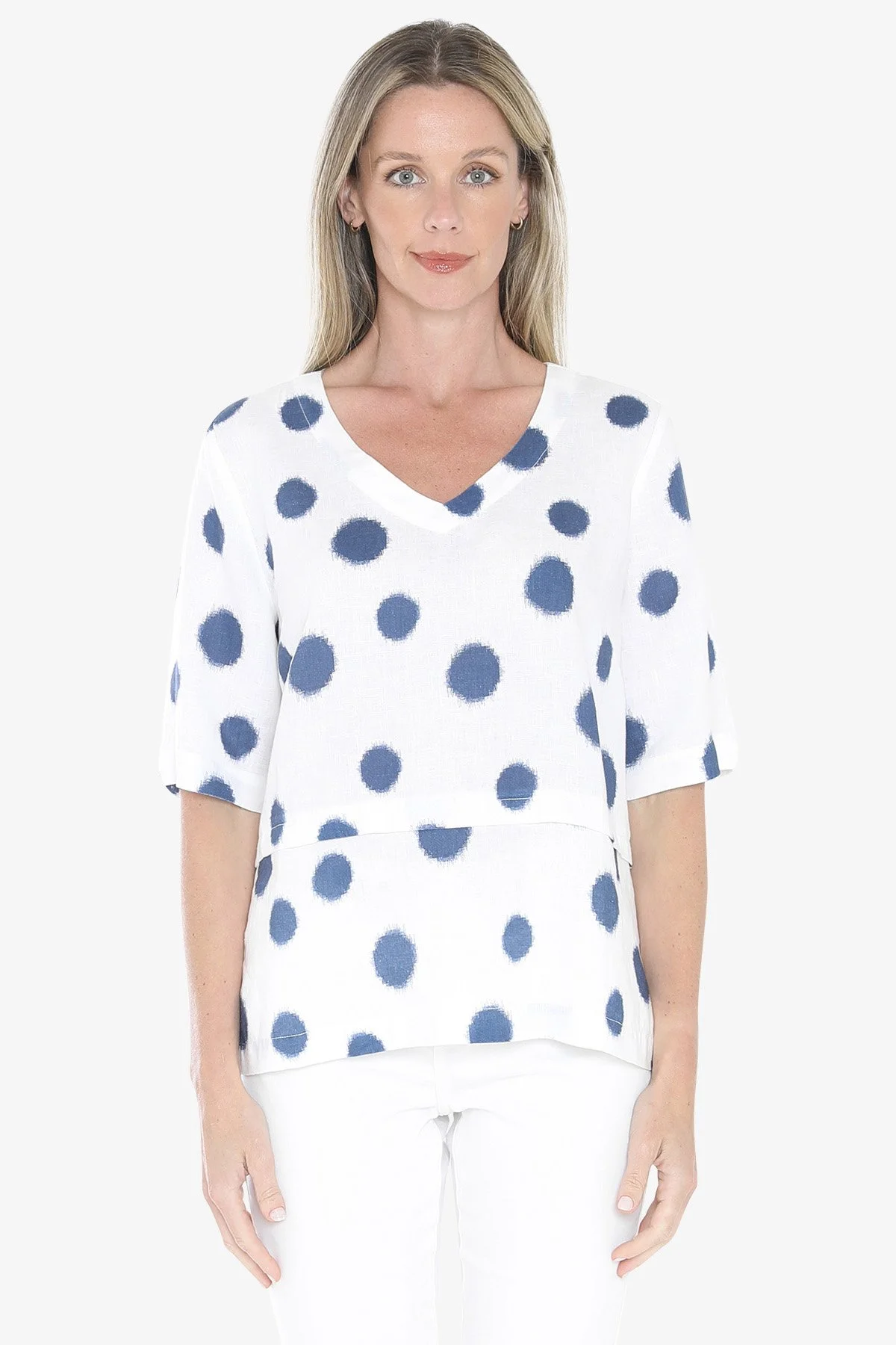 Jump Scratch Spot Top - Wht/ Nightsky