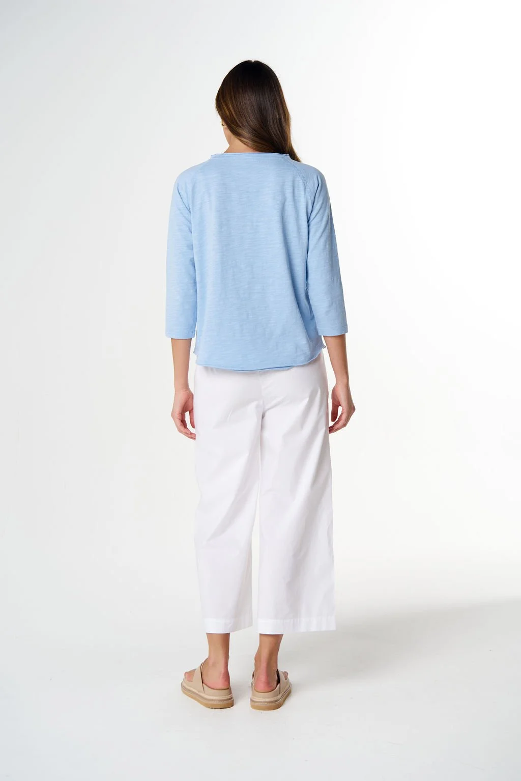 Cloth Paper Scissors On Repeat Raglan - Skyway Blue - Haveli