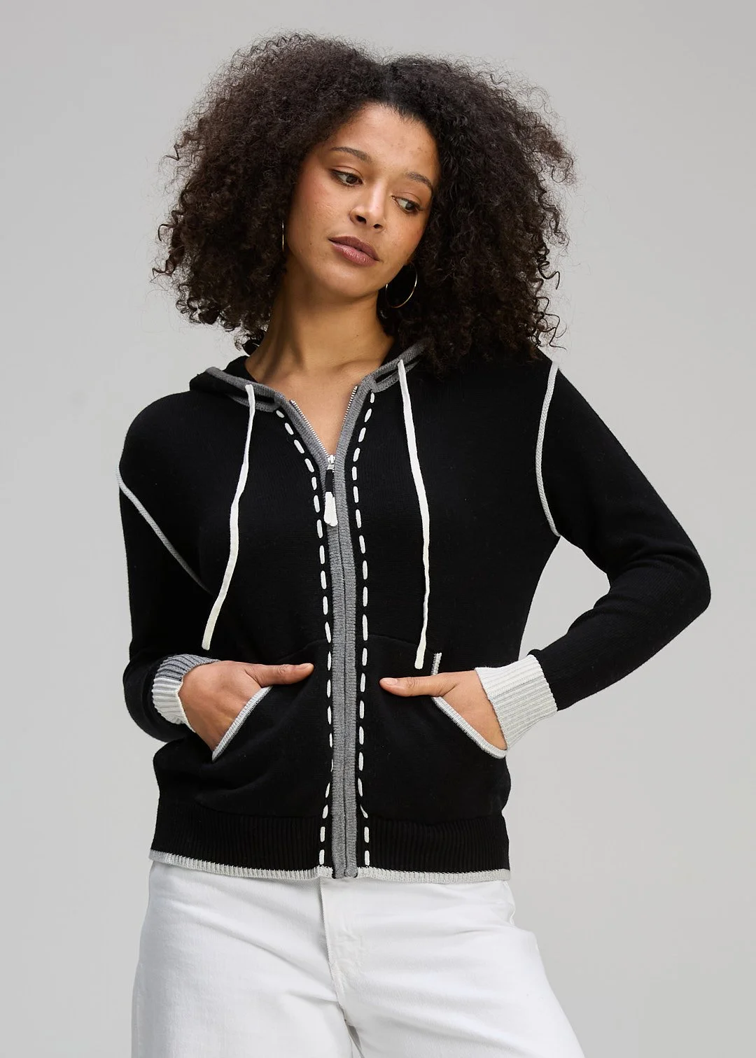 Zaket & Plover Threaded Hoodie - Black