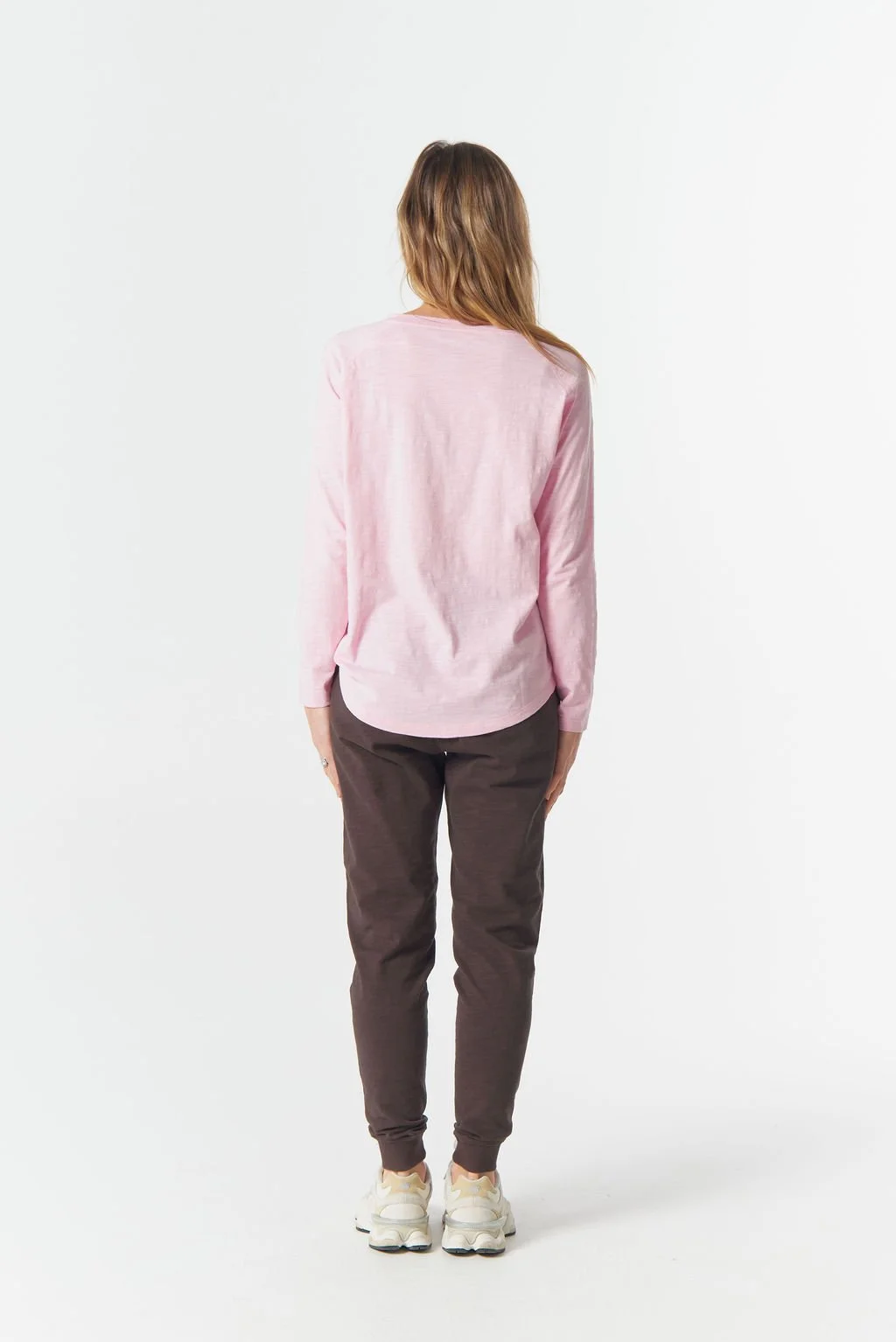 Cloth paper Scissors The Feature Raglan Tee - Pink A Boo/Choc - Haveli