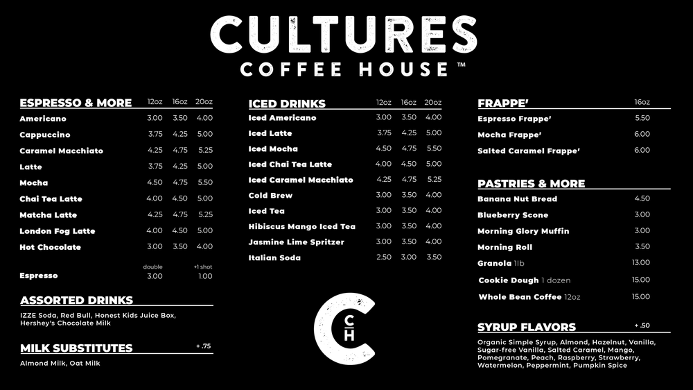 circle house coffee menu