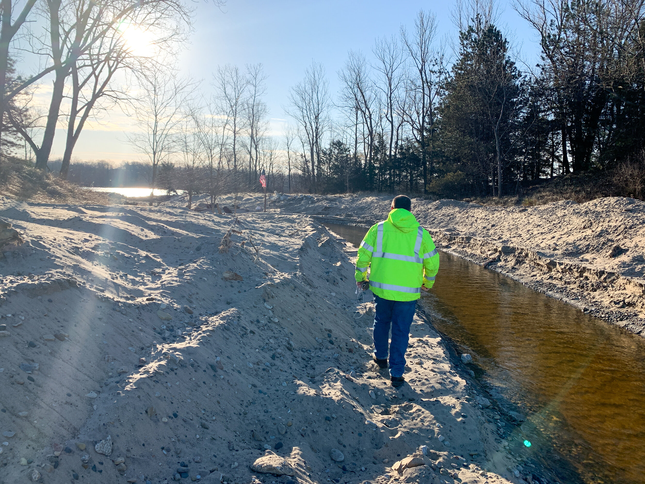  Paul Forton, P.E., inspecting a drain in Berrien County. 