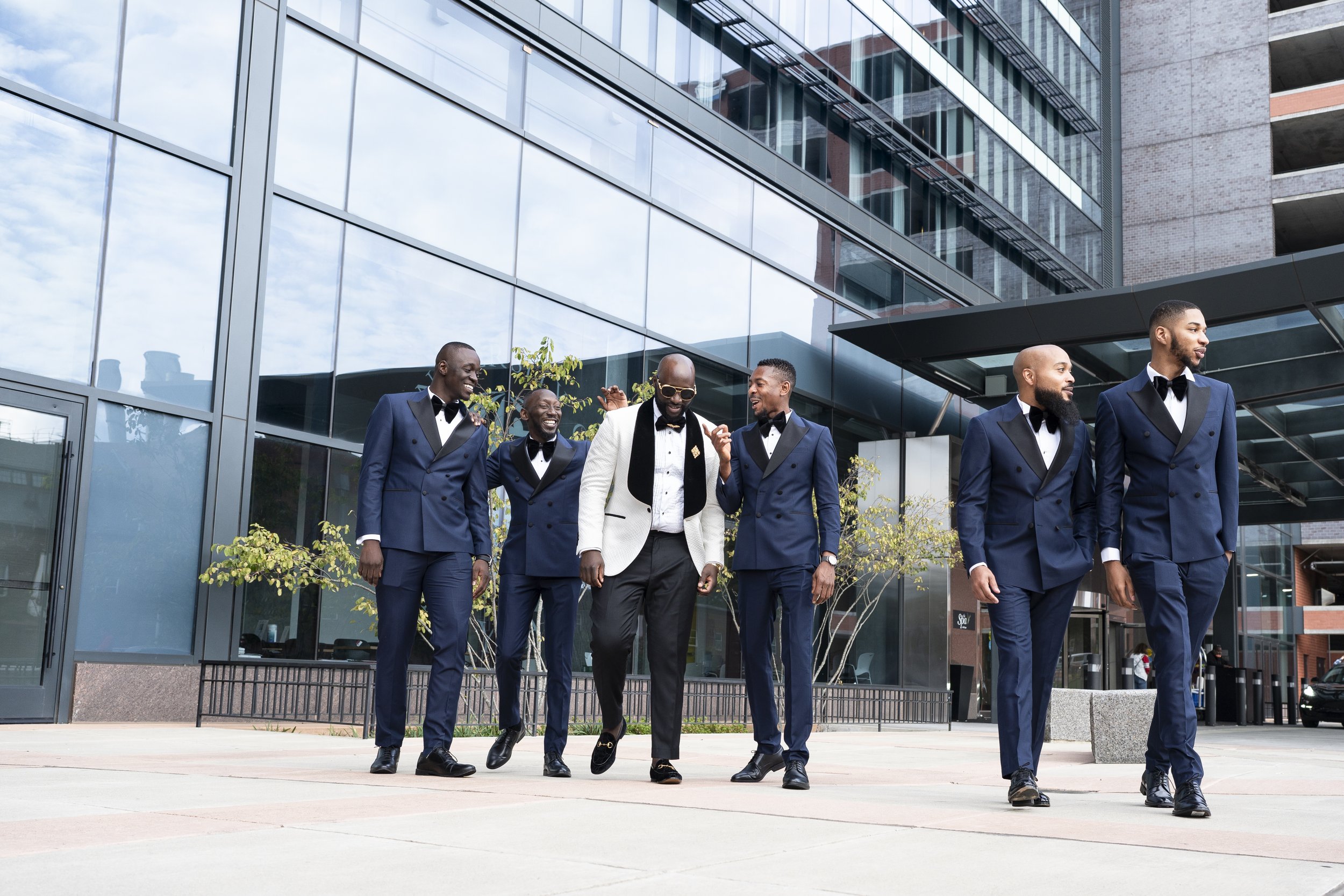 Groomsmen candid shot