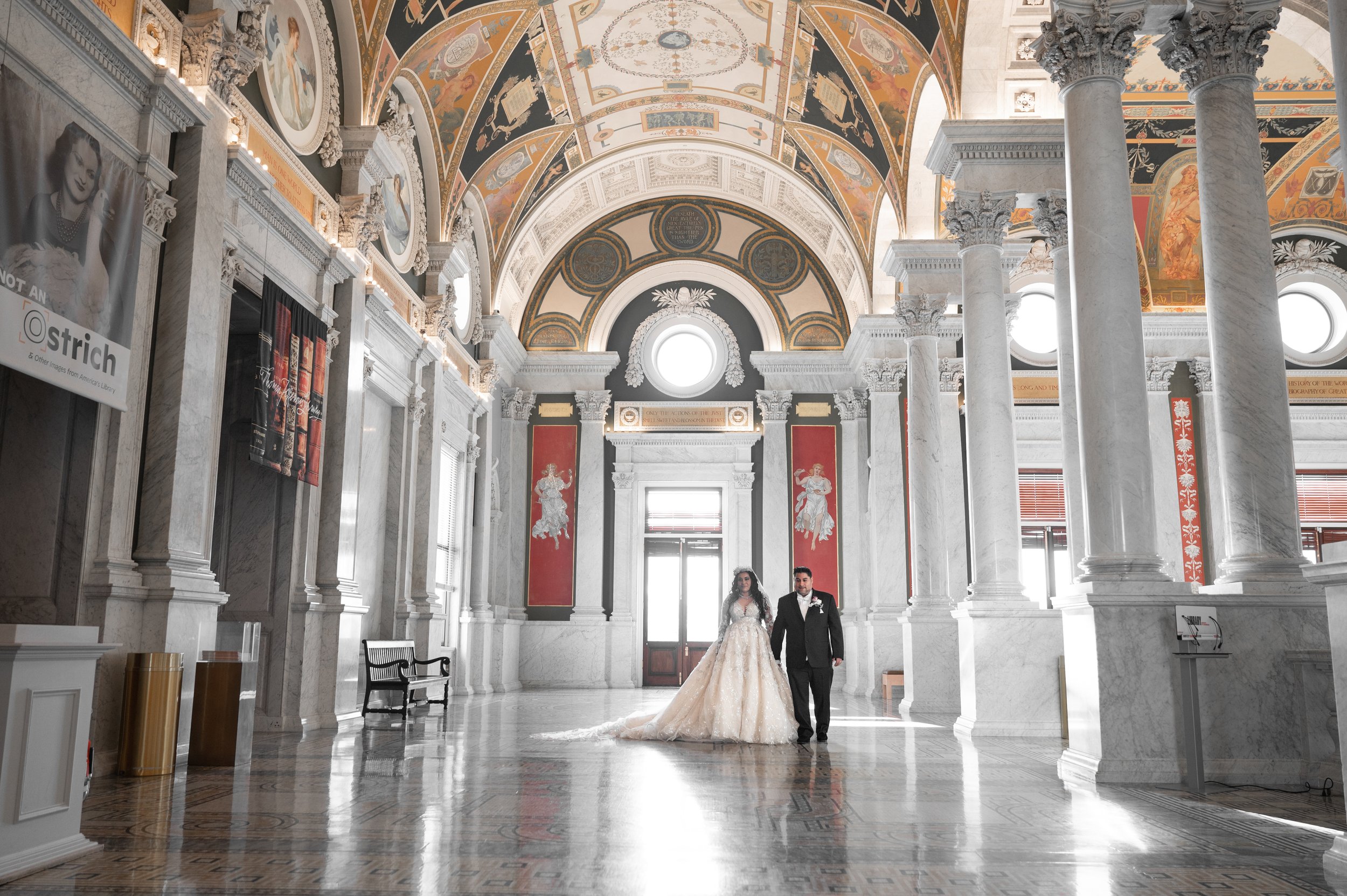 Bride and Groom at Library of Congress