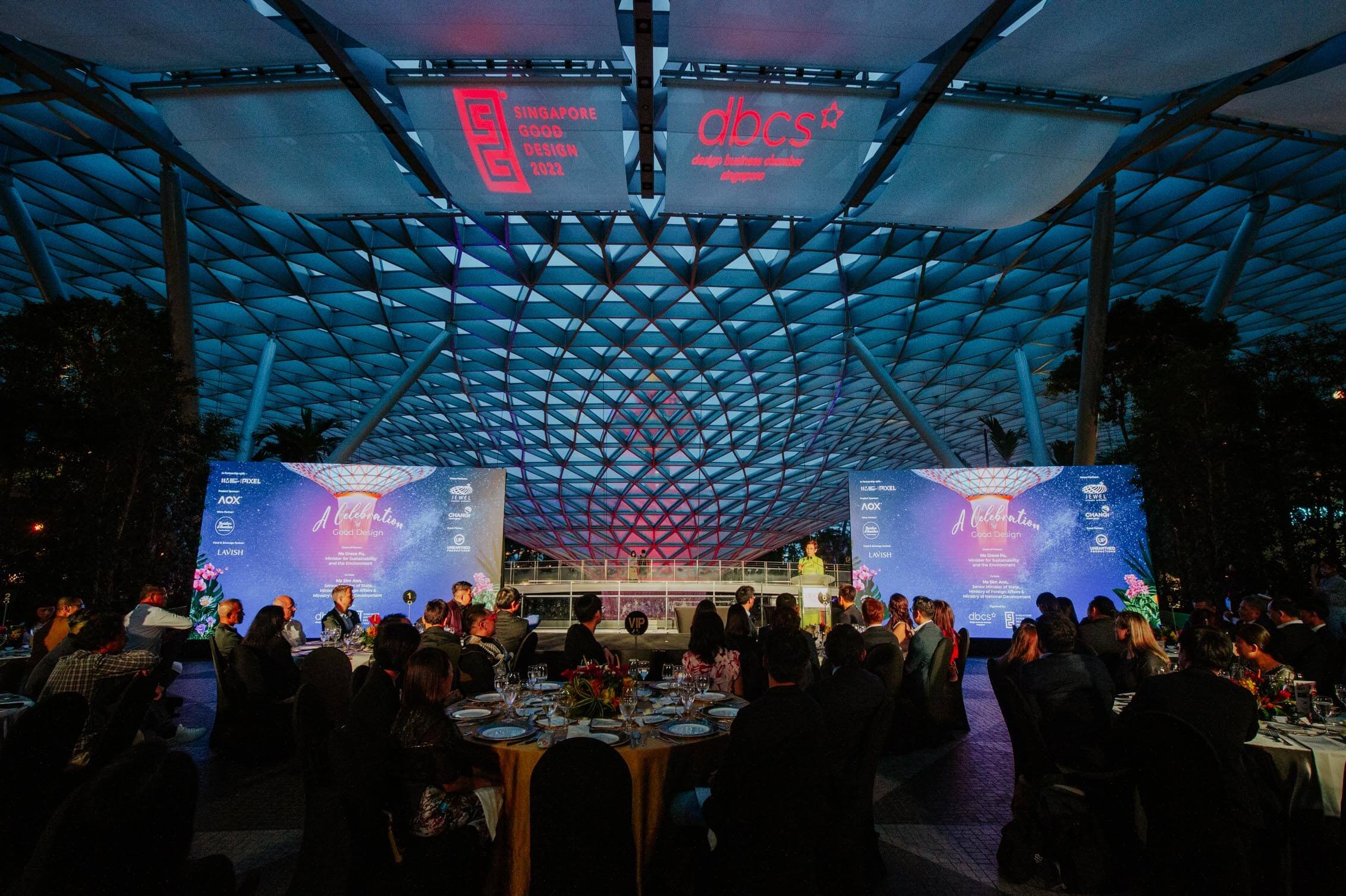  The Awards Ceremony and Gala Dinner was held at the iconic Jewel Changi Airport, with Guest of Honour, Ms Grace Fu, Minister for Ministry of Sustainability and the Environment and Ms Sim Ann, Senior Minister of State, Ministry of Foreign Affairs &am
