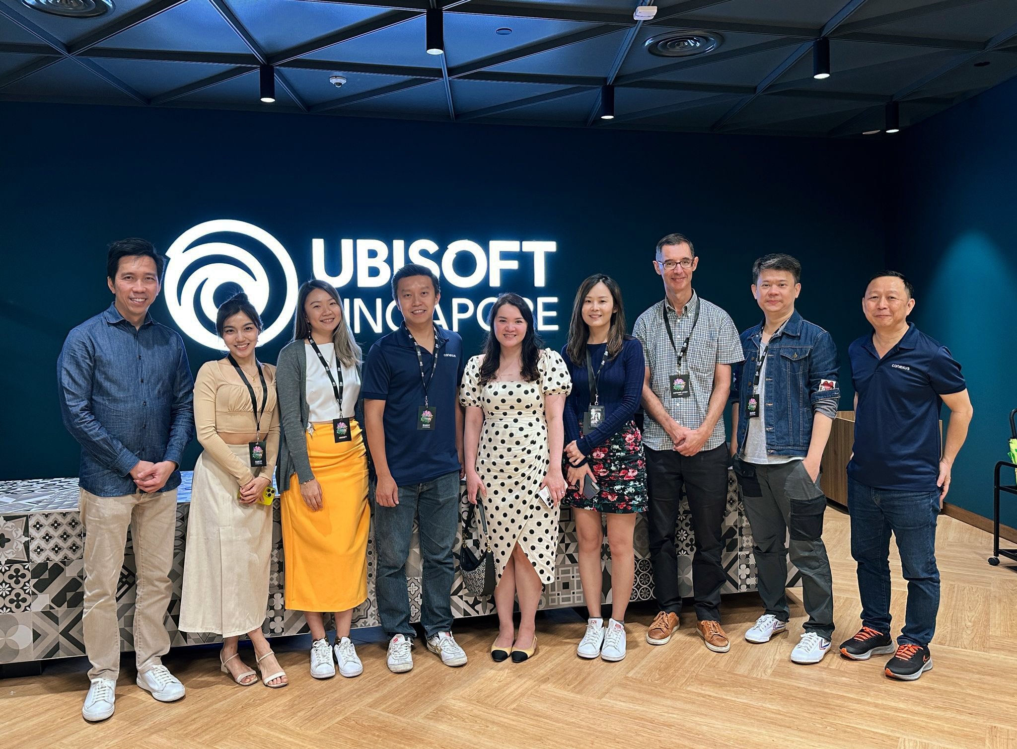  Ubisoft and Conexus Team group photo at the end of the 15th Anniversary Celebration 
