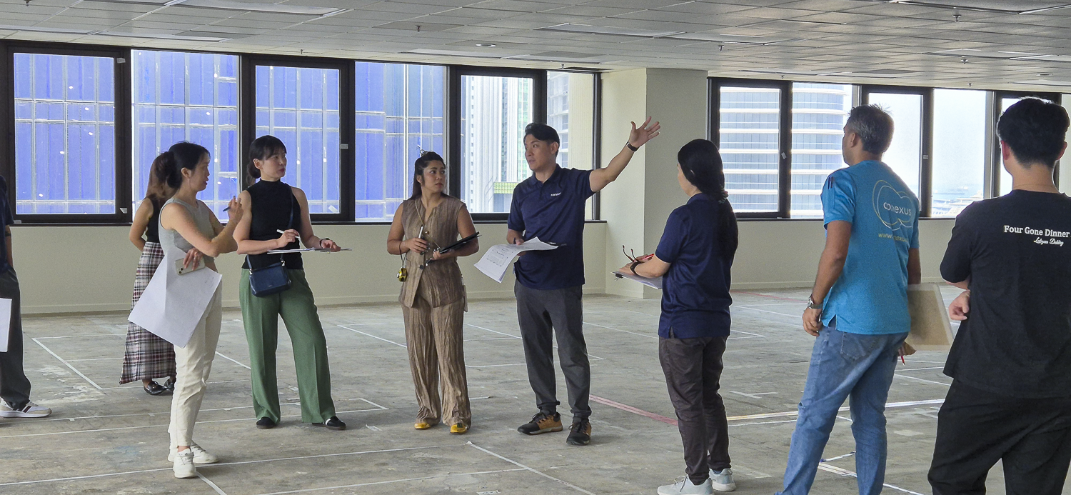  Laying the groundwork for what’s to come, with site marking in progress alongside the Dassault Systèmes, Kokuyo and Conexus Studio teams as plans begin to take shape. 