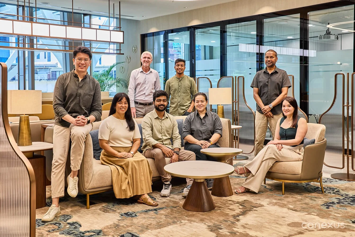  Team Conexus basks in the glow of Manulife Financial Advisers luxurious new office at Keppel South Central. 