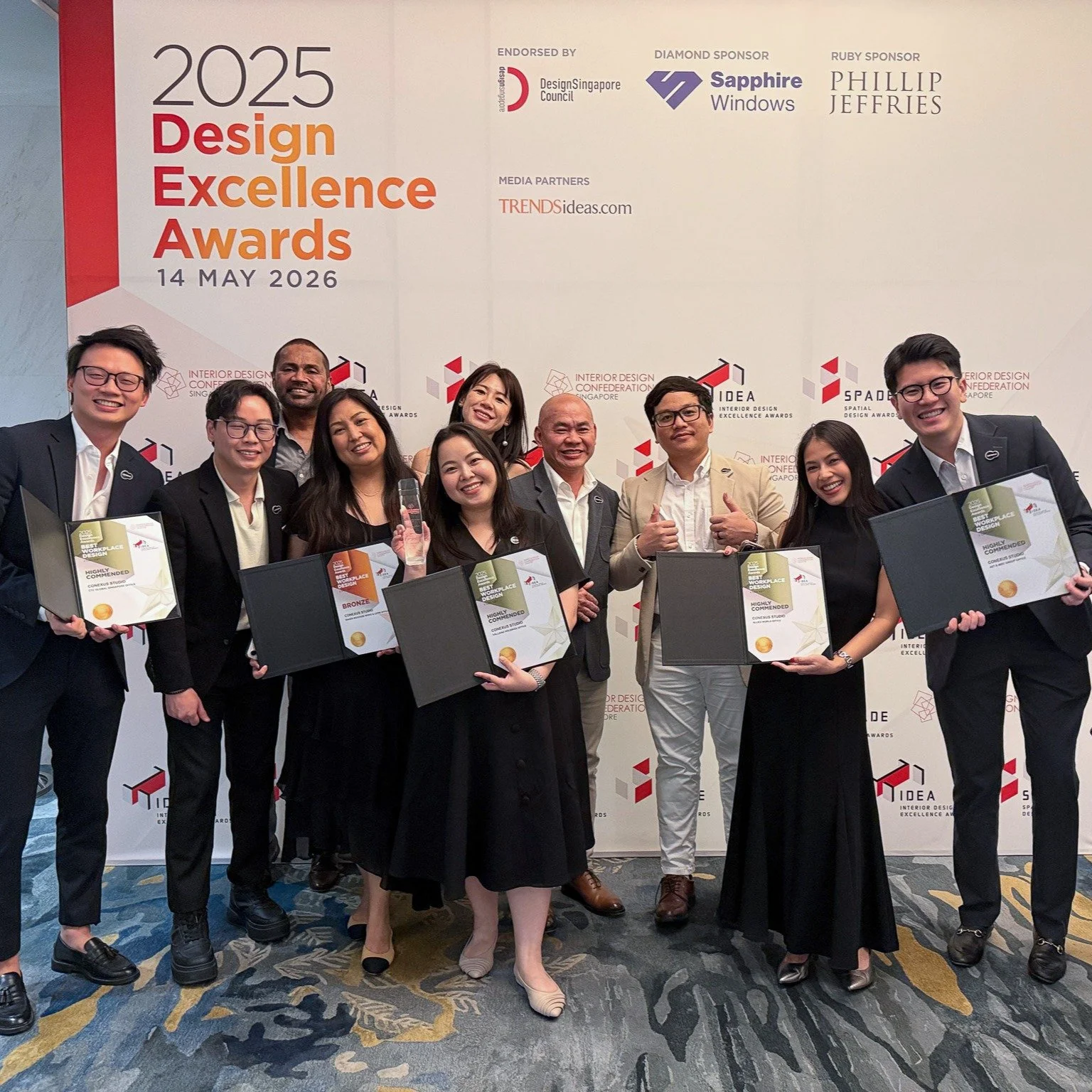 What a night 🥂✨
Six projects. Six wins at the @idcs.sg Design Excellence Awards 2025. Our biggest night at DEA ever.

🏆 Baker McKenzie Wong &amp; Leow &mdash; Bronze
🏆 AET &amp; @misc.group &mdash; Highly Commended
🏆 Allied World &mdash; Highly C