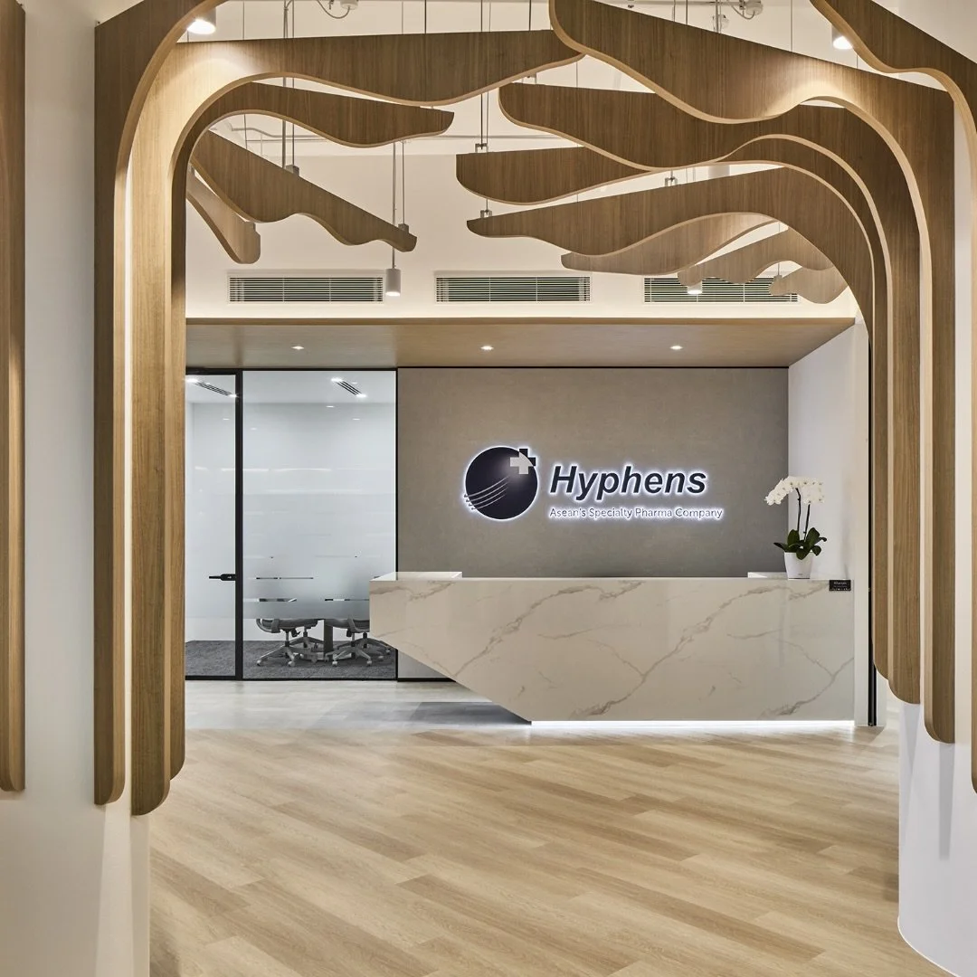 Growth can mean finding new possibilities within what already exists. 🌿

For Hyphens Pharma, we reimagined an existing workplace across two floors while keeping manufacturing and pharmacy operations running.

Inspired by Gardens by the Bay, sculptur