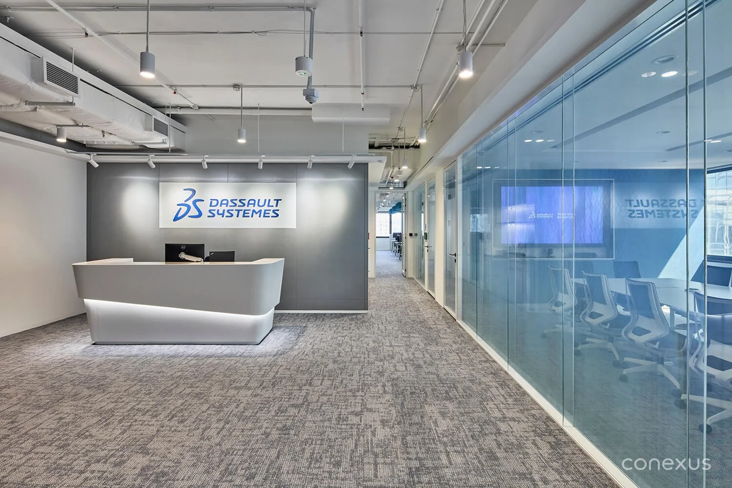  Switchable smart glass partitions provide instant privacy at the touch of a button, ensuring confidentiality of discussions with ease.  