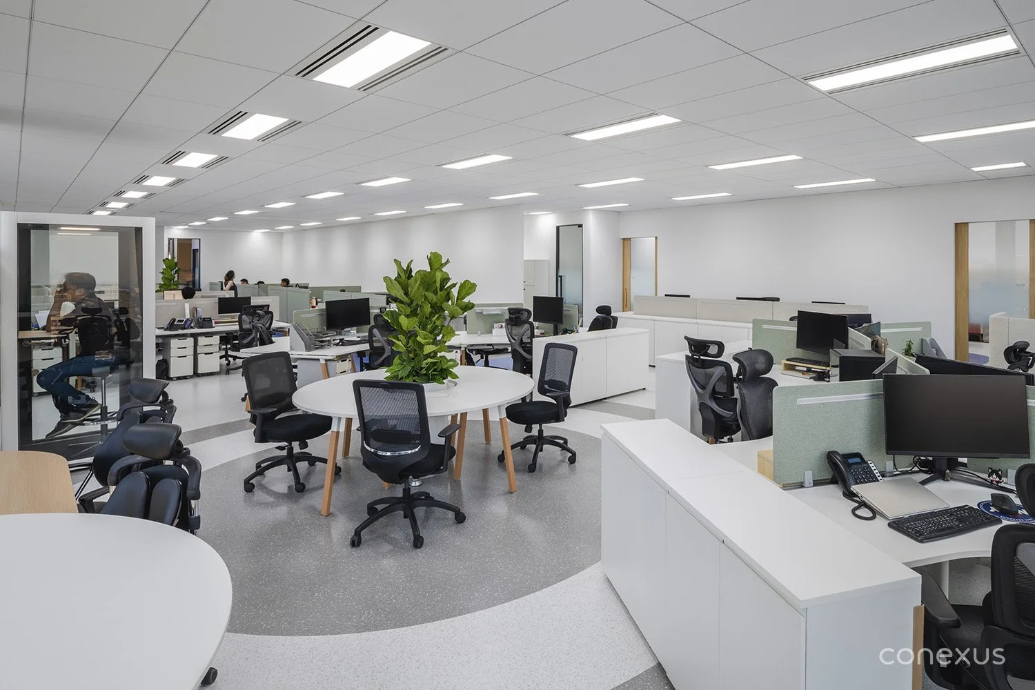 Samsonite workplace open plan collaboration hub interior design Bangkok