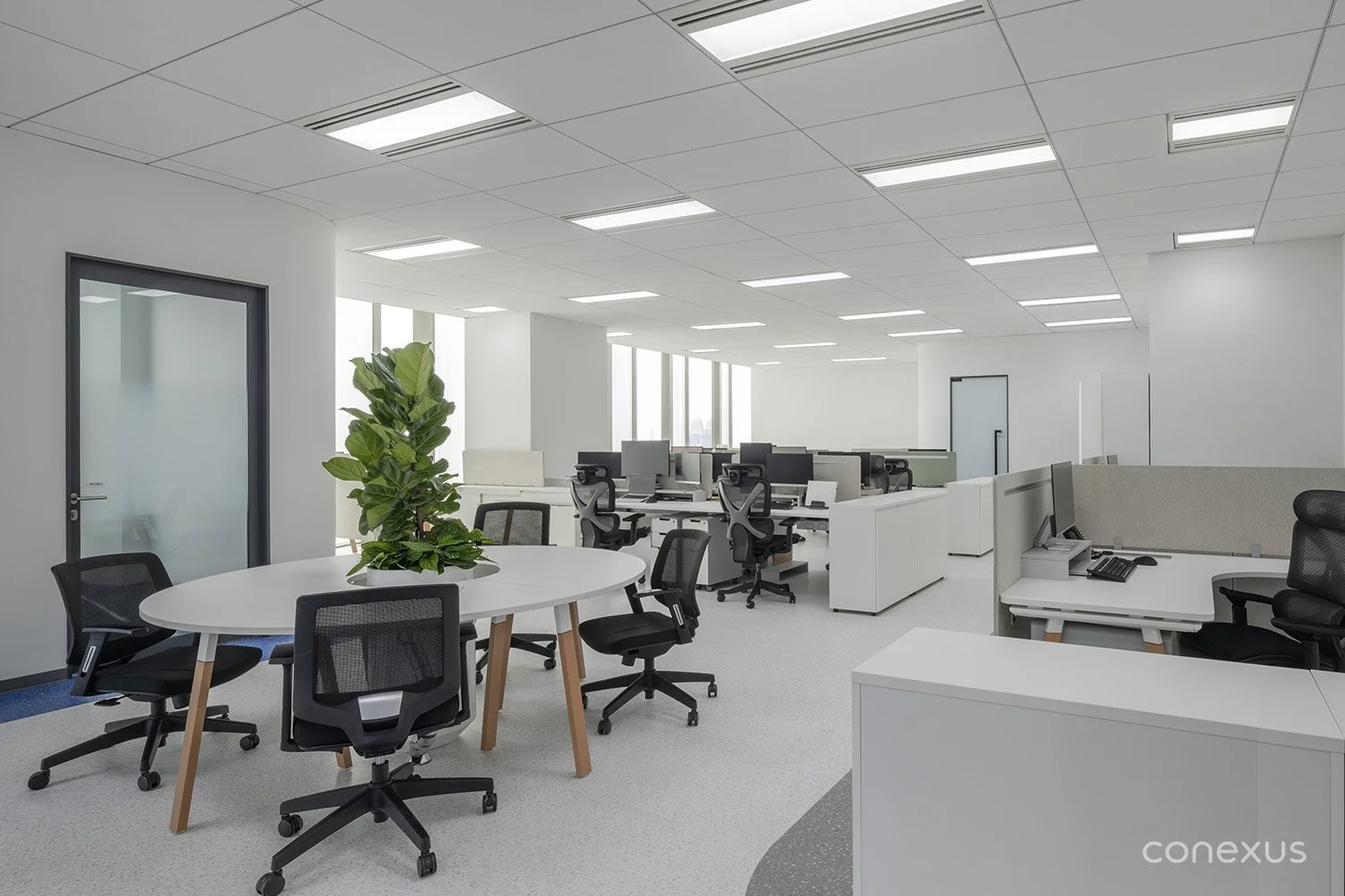 Samsonite headquarters open plan workstation collaboration table Bangkok