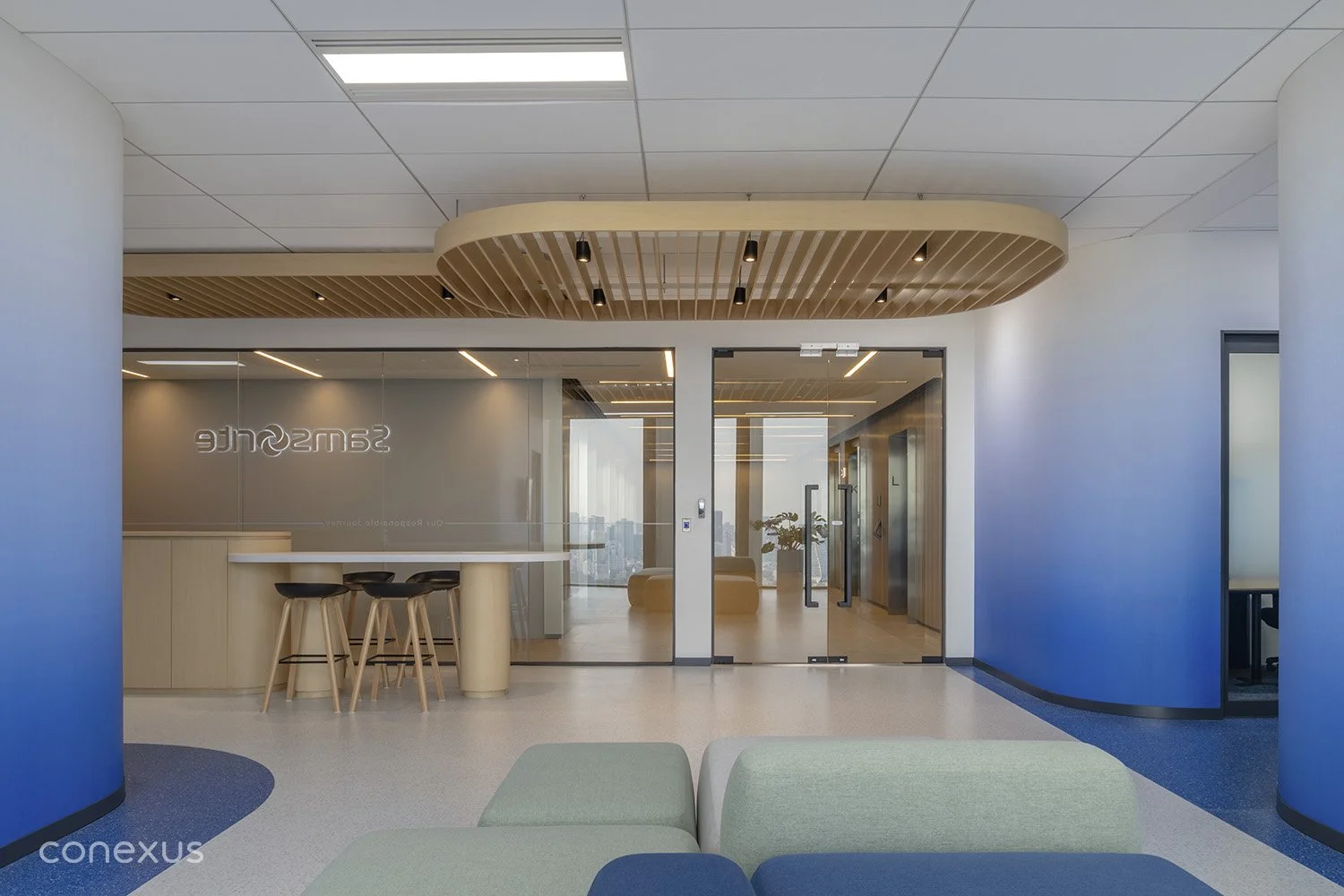 Samsonite office reception entrance interior design Bangkok