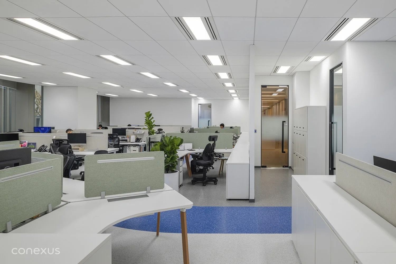 Samsonite headquarters open office workstation storage design Bangkok