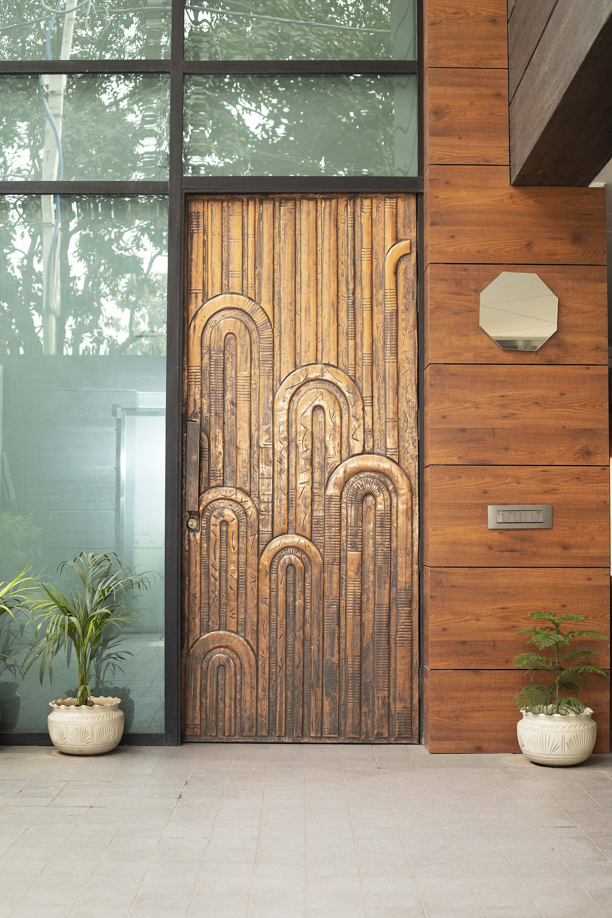 Roman Copper Door - Aluminr - bespoke luxury door manufacturers