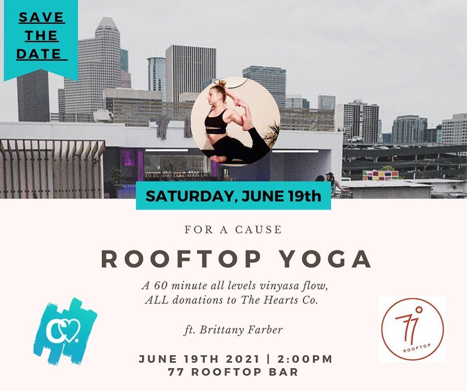 Our event date is official !!!!!!! JUNE 19th!!!!! 

Two opportunities to join us in raising money in response to Cambodia&rsquo;s Education Crisis! First link is in bio-

-JUNE 19th @2:00pm  we will be hosting a Rooftop Yoga class on top of @77htx le
