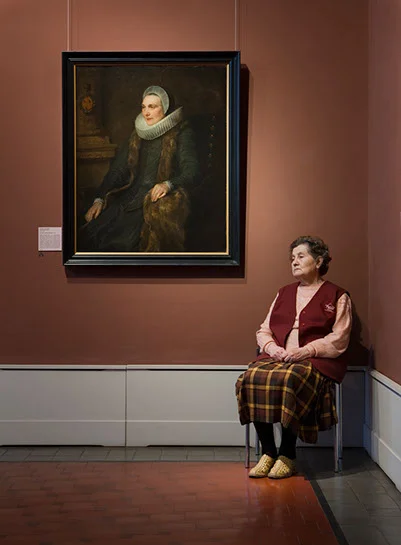 Andy Freeberg, "Van Dyck’s Portrait of Maria Bosschaerts , Pushkin Museum", archival pigment print