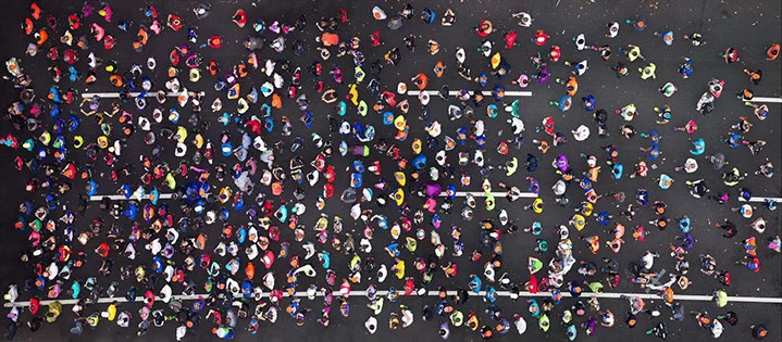 Antoine Rose, "NYC Marathon", various sizes available, archival pigment print on DIASEC