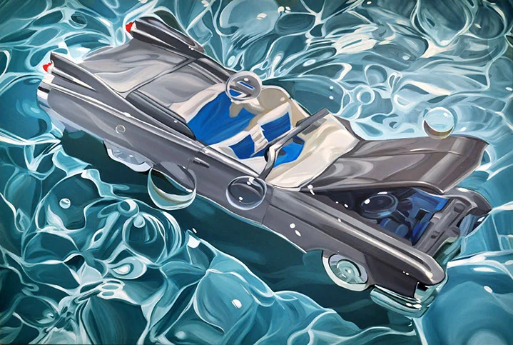 Benjamin Anderson, "El Dorado, Azul", 48"x72", oil on linen