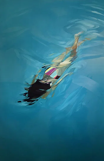 Benjamin Anderson, "Dusk Dip", 72"x48", oil on linen