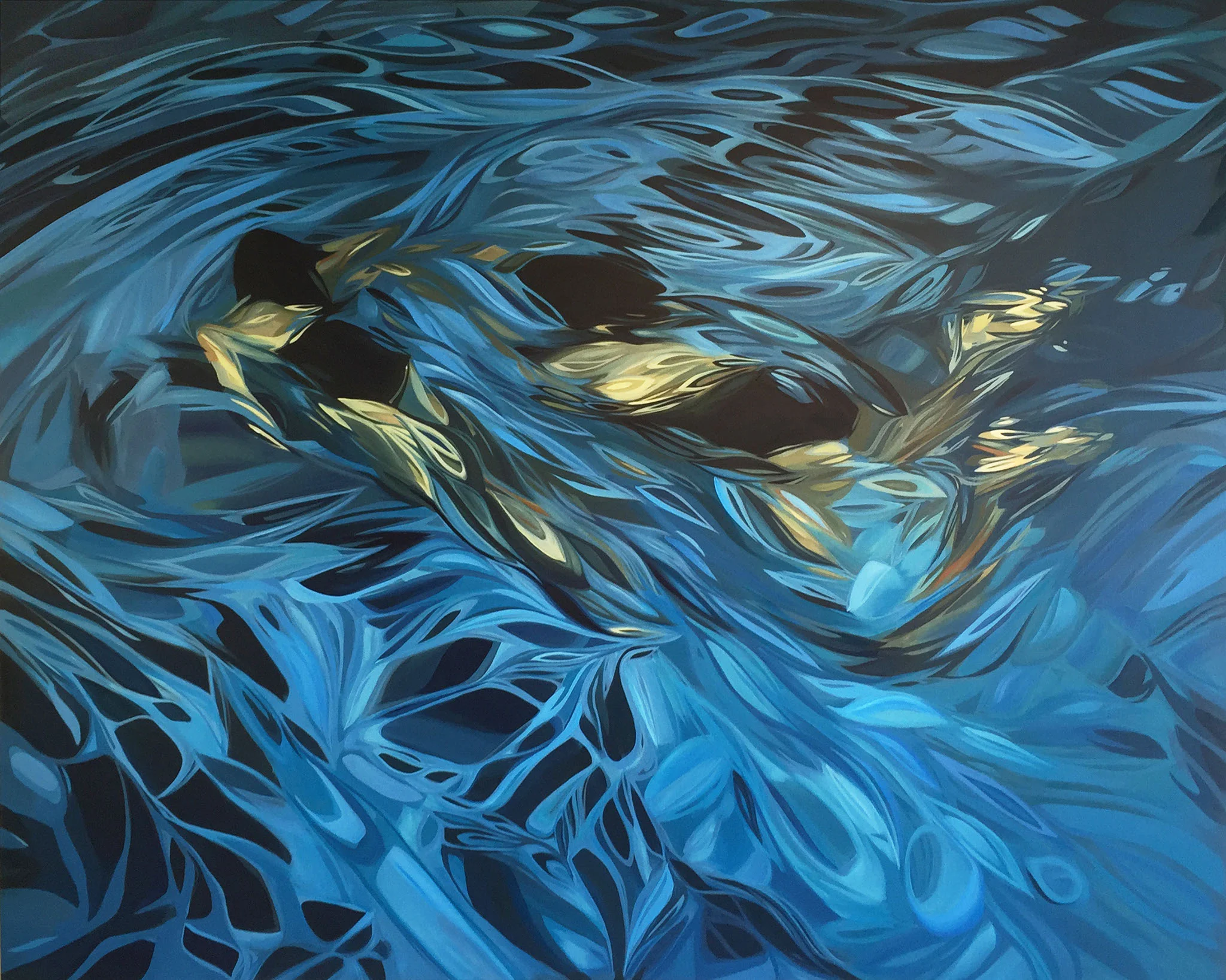 Benjamin Anderson, "Two Swimmers Two", 48"x60", oil on linen
