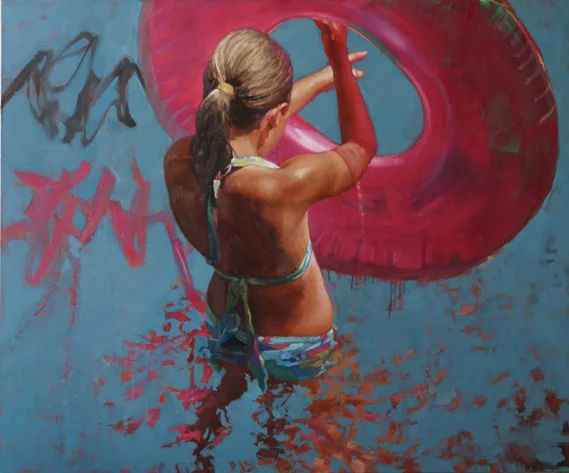 Carol O'Malia, "Evening Glove", 50"x60", oil on canvas